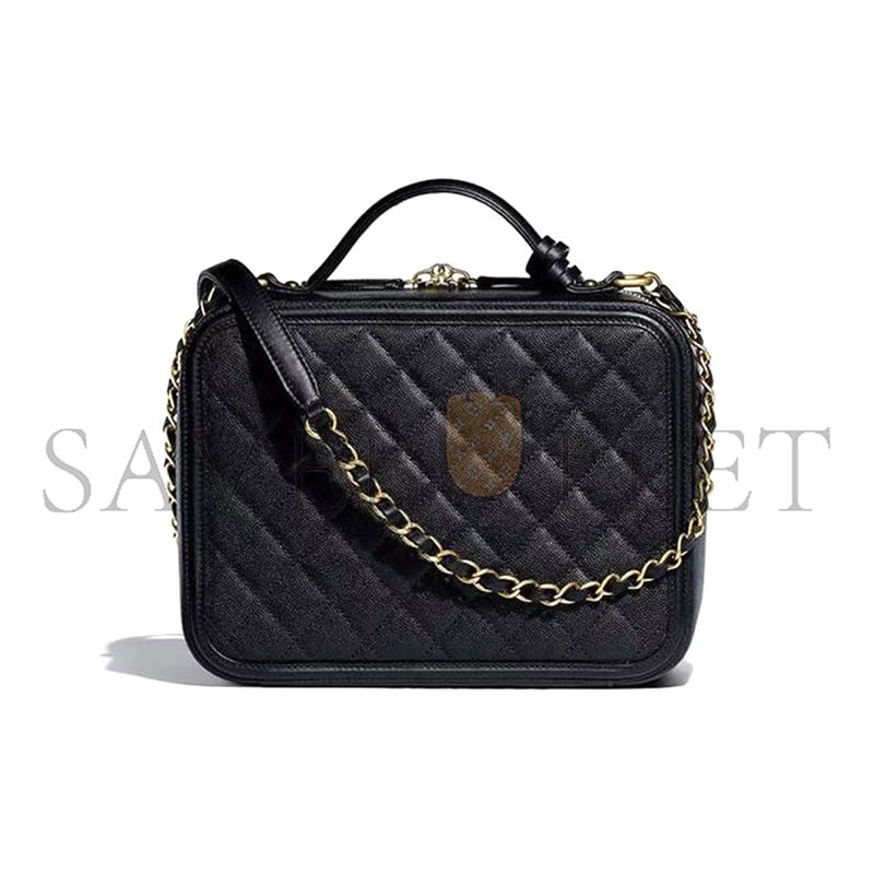 CHANEL CC FILIGREE VANITY CASE A93344 (24*17*10cm)